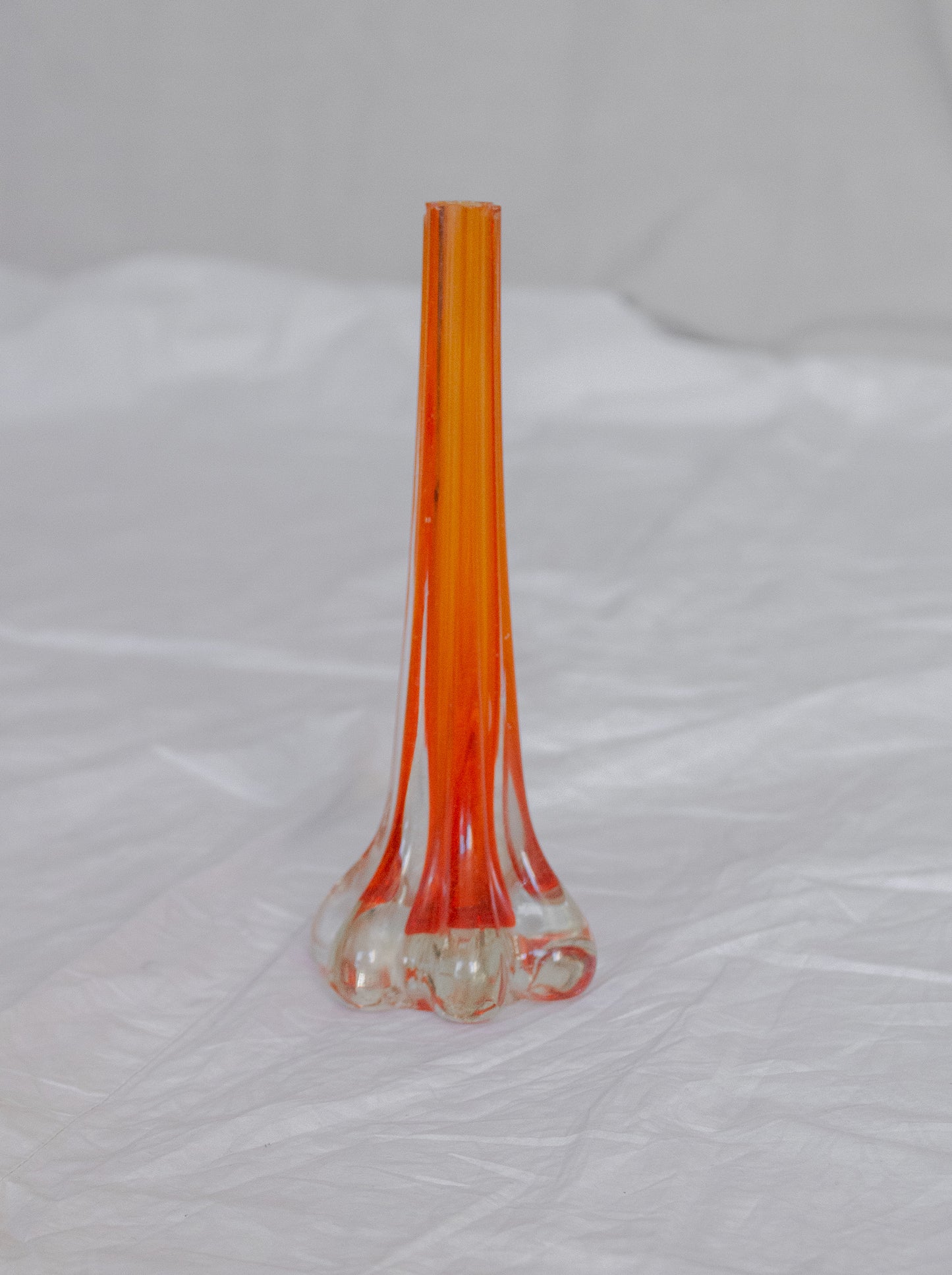 Vintage 60’s Murano ‘Garlic’ Orange Glass Vase