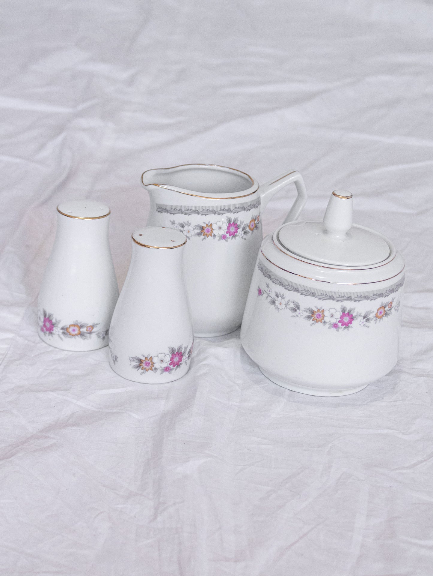 Vintage 80’s Porcelain Floral Kitchen Set